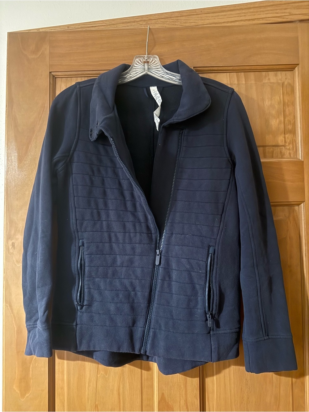 lululemon athletica Navy Quilted Front Zip Jacket